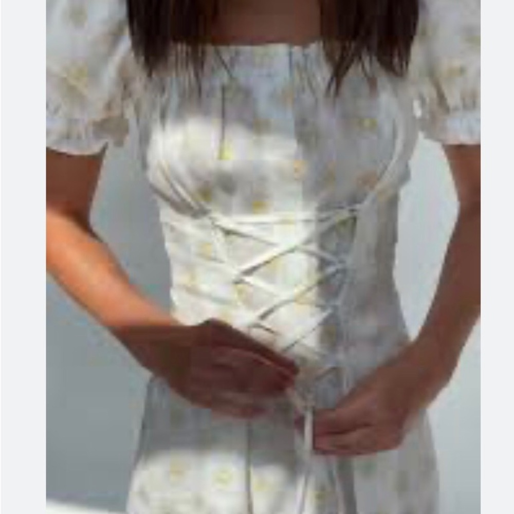 Sleeper floral lace up marquise dress EUC G000 - Picture 2 of 10